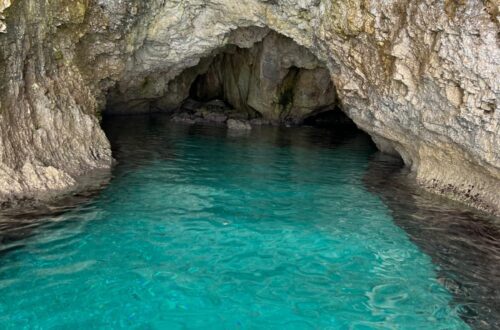 Exploring the caves on the jetski